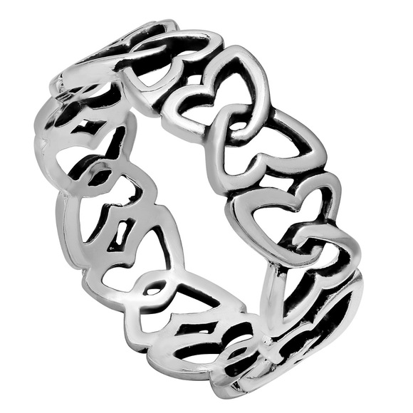 Primrose Sterling Silver Butterfly Hollow Stackable Vintage Ring Band Size 7 - Picture 2 of 2